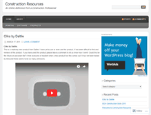 Tablet Screenshot of constructionresource.wordpress.com