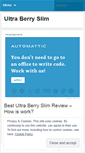 Mobile Screenshot of bestultraberryslimreview.wordpress.com