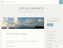 Tablet Screenshot of christinaparisi.wordpress.com