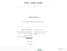 Tablet Screenshot of penandcoin.wordpress.com