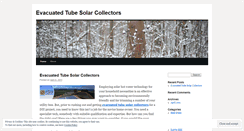 Desktop Screenshot of evacuatedtubesolarcollectors.wordpress.com