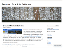 Tablet Screenshot of evacuatedtubesolarcollectors.wordpress.com