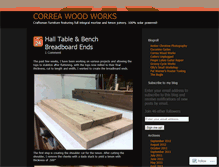 Tablet Screenshot of correawoodworks.wordpress.com