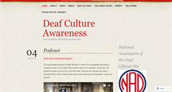 Desktop Screenshot of deafcultureawareness.wordpress.com