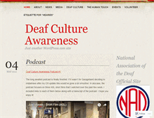 Tablet Screenshot of deafcultureawareness.wordpress.com