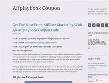 Tablet Screenshot of affplaybookcoupon.wordpress.com