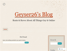 Tablet Screenshot of geyser26.wordpress.com