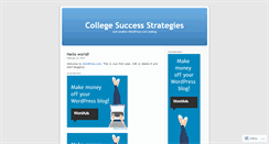 Desktop Screenshot of collegesuccessstrategies.wordpress.com