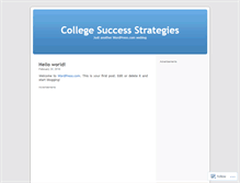 Tablet Screenshot of collegesuccessstrategies.wordpress.com