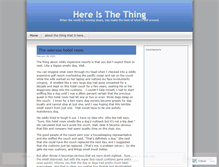 Tablet Screenshot of hereisthething.wordpress.com