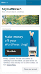 Mobile Screenshot of mattkirsch.wordpress.com