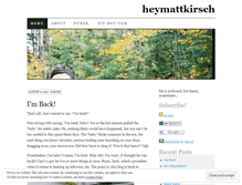 Tablet Screenshot of mattkirsch.wordpress.com