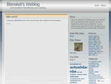 Tablet Screenshot of blansket.wordpress.com