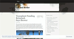 Desktop Screenshot of lawandborder.wordpress.com