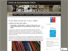 Tablet Screenshot of cdocumentacioncnca.wordpress.com