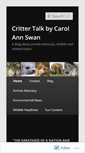 Mobile Screenshot of crittertalk.wordpress.com