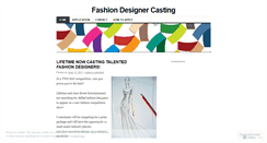 Desktop Screenshot of fashiondesignercasting.wordpress.com