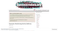 Desktop Screenshot of openmicrodata.wordpress.com