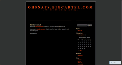 Desktop Screenshot of 0hsnaps.wordpress.com