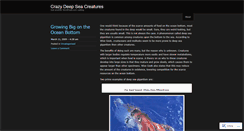 Desktop Screenshot of crazydeepseacreatures.wordpress.com