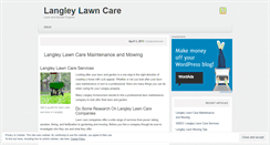 Desktop Screenshot of langleylawncare.wordpress.com