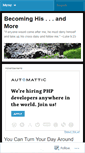 Mobile Screenshot of becominghisandmore.wordpress.com