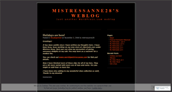 Desktop Screenshot of mistressanne28.wordpress.com