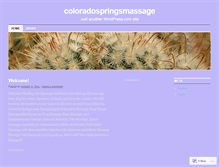 Tablet Screenshot of coloradospringsmassage.wordpress.com