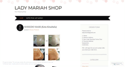 Desktop Screenshot of ladymariahshop.wordpress.com