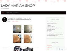 Tablet Screenshot of ladymariahshop.wordpress.com