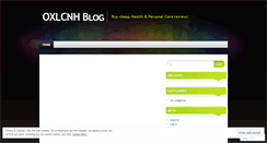 Desktop Screenshot of oxlcnhblog.wordpress.com