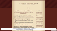 Desktop Screenshot of experientialknowledge.wordpress.com