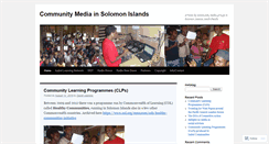 Desktop Screenshot of communitymediasolomons.wordpress.com