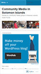 Mobile Screenshot of communitymediasolomons.wordpress.com