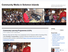 Tablet Screenshot of communitymediasolomons.wordpress.com