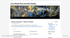 Desktop Screenshot of losingweightreallyfast.wordpress.com