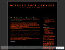 Tablet Screenshot of dolphinpoolcleaner.wordpress.com