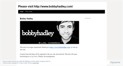 Desktop Screenshot of bobbyhadley.wordpress.com