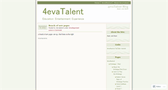 Desktop Screenshot of 4evatalent.wordpress.com