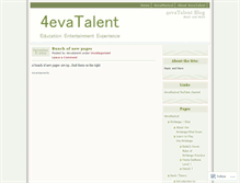 Tablet Screenshot of 4evatalent.wordpress.com