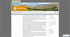 Desktop Screenshot of campaignforbordersrail.wordpress.com