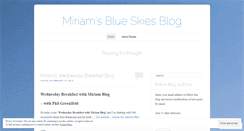 Desktop Screenshot of blueskiesblog.wordpress.com