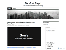 Tablet Screenshot of barefootralph.wordpress.com