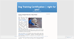 Desktop Screenshot of dogtrainingcertification.wordpress.com