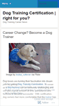 Mobile Screenshot of dogtrainingcertification.wordpress.com