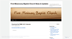 Desktop Screenshot of firstmissionarybc.wordpress.com