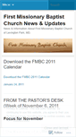 Mobile Screenshot of firstmissionarybc.wordpress.com