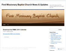 Tablet Screenshot of firstmissionarybc.wordpress.com