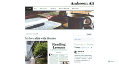Desktop Screenshot of ambreenali.wordpress.com