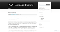 Desktop Screenshot of aaahandbagsreviews.wordpress.com